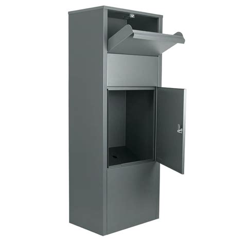 large steel freestanding floor parcel lockable drop slot mail box|large parcel drop boxes.